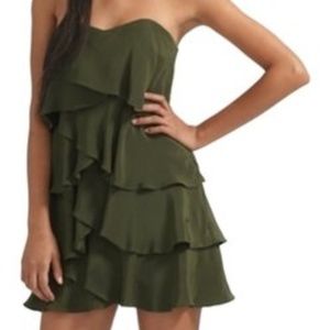 Haute Hippie Silk Tiered Ruffle Cocktail Dress XS